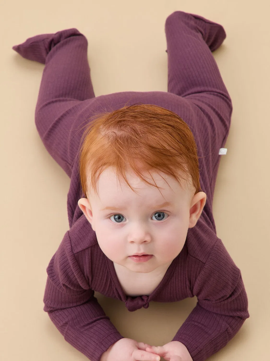 Комбинезон-слип Ribbed Clever Zip Sleepsuit Mori, фиолетовый — фото 2