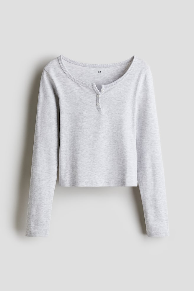 

Рубашка из джерси с длинными рукавами H&M, серый