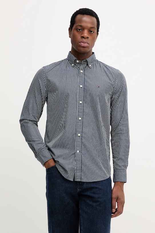 

Хлопковая рубашка Tommy Hilfiger, серый