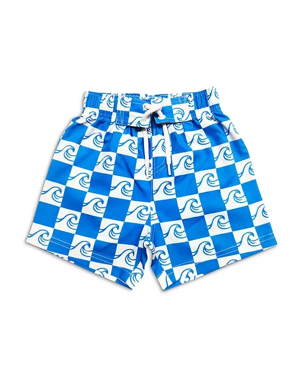 Детские шорты для плавания для мальчиков с принтом Waves Board Shorts Mish Mish, белый