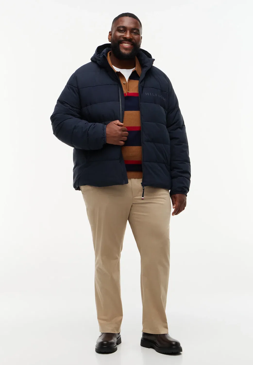 Фирменная пуховая куртка Bt-Detach с капюшоном - зимняя куртка Tommy Hilfiger, Navy Blue — фото 2