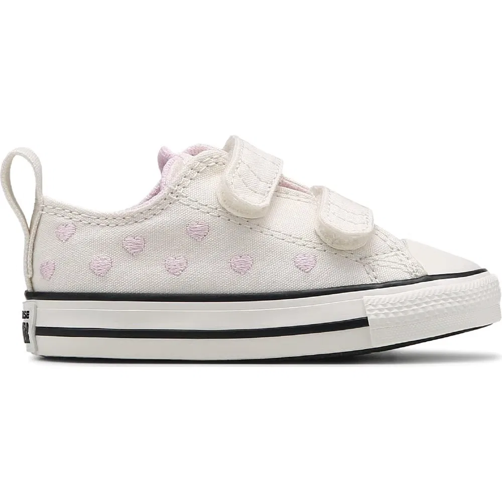 Детские низкие кроссовки Chuck Taylor All Star 2V для малышей Converse, White/Pink — фото 2