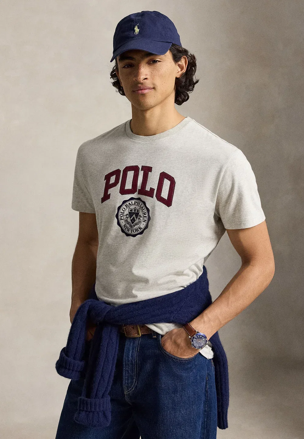 Футболка с принтом Polo Ralph Lauren, Lt Sport Heather