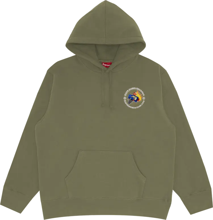 

Толстовка Supreme x Duck Down Records Hooded Sweatshirt 'Light Olive', зеленый