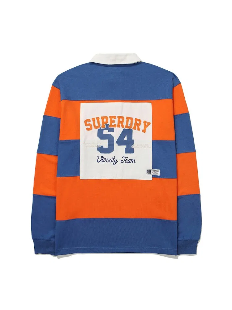 Футболка с длинным рукавом Rugby Shirt SUPERDRY, Orange — фото 3