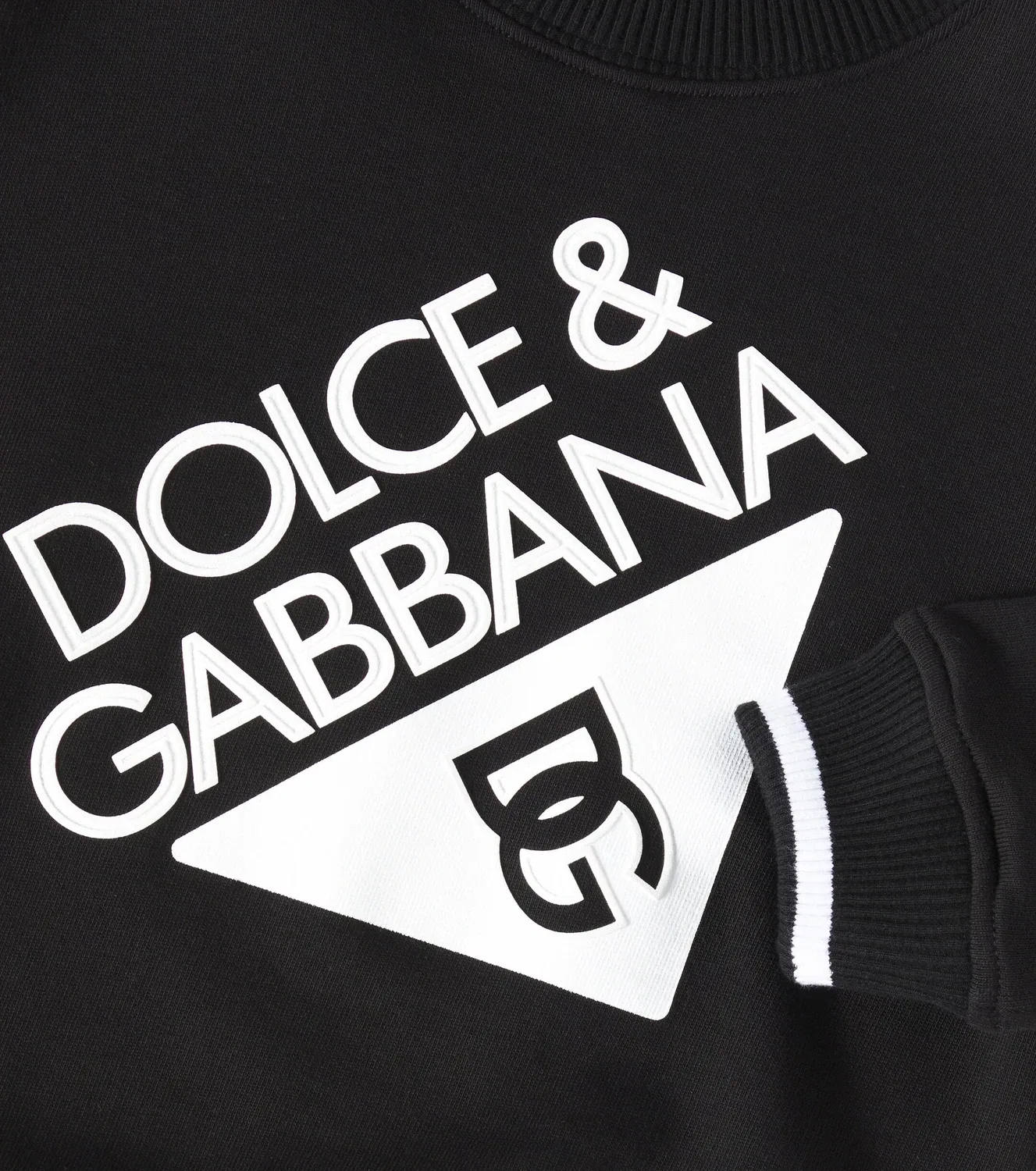 Толстовка из хлопкового джерси с логотипом Dolce&Gabbana Kids, черный — фото 3