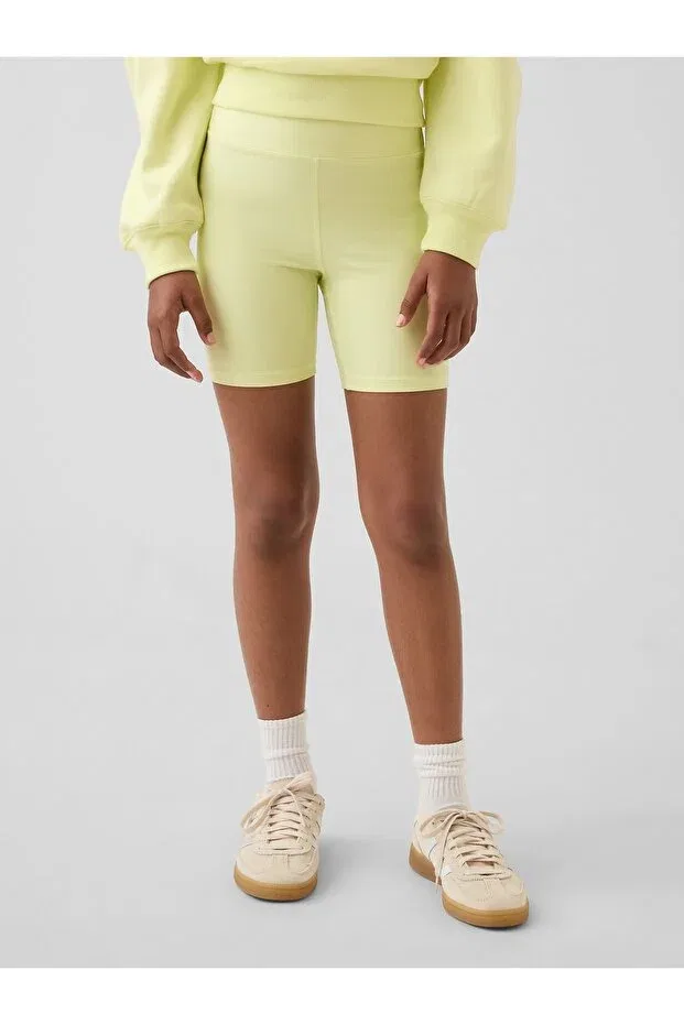 Детские шорты для девочек быстросохнущие Biker Shorts Gap, Yellow-000 — фото 4