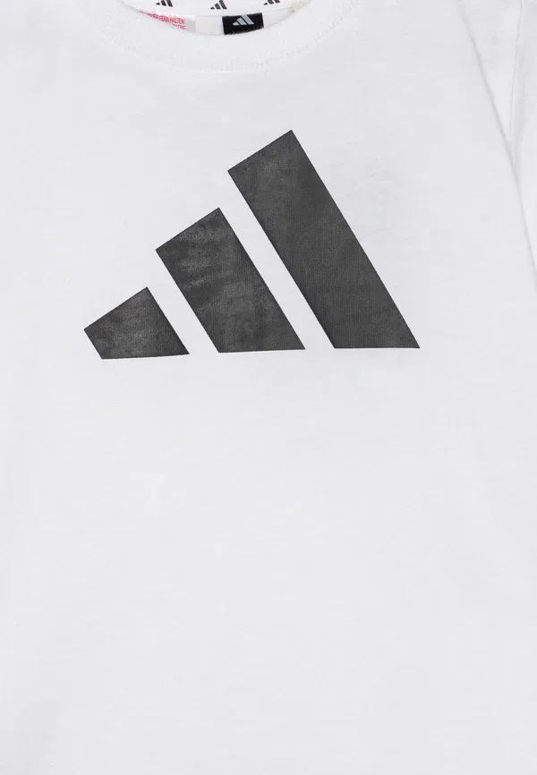 Комплект спортивной одежды Essentials для младенцев (унисекс) - спортивные шорты Adidas Performance, белый/черный — фото 4