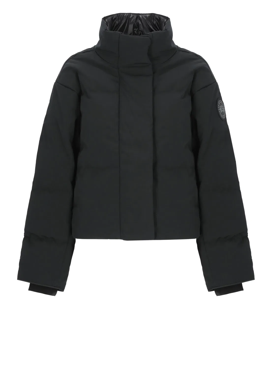 Женский утепленный пуховик с высоким воротом Canada Goose, черный