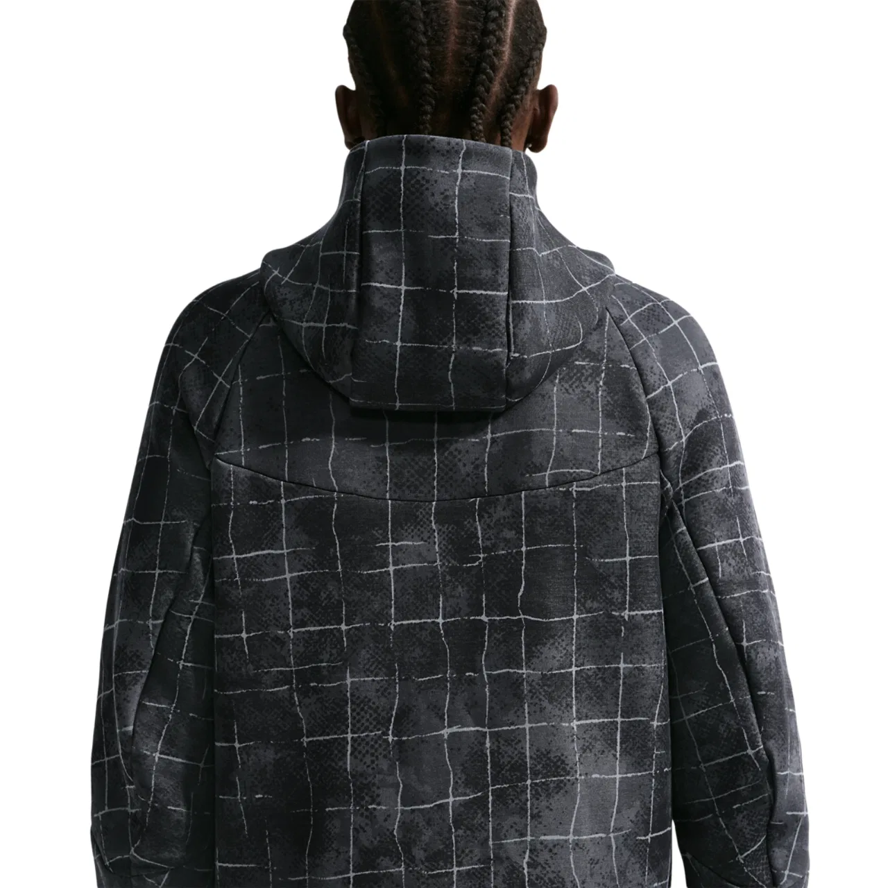 Мужская куртка Tech Fleece Full Zip Windrunner Nike, цвет Black/Iron Grey — фото 4