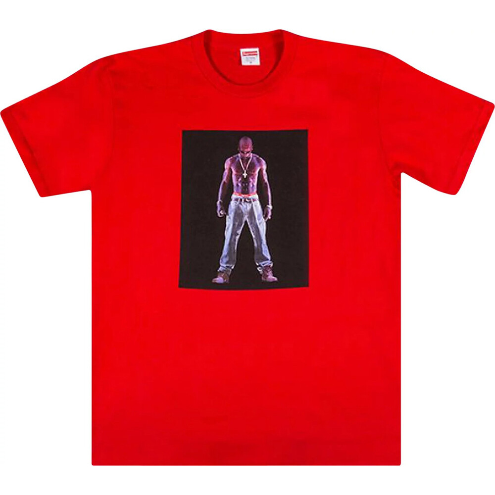 

Футболка Supreme Tupac Hologram, красный