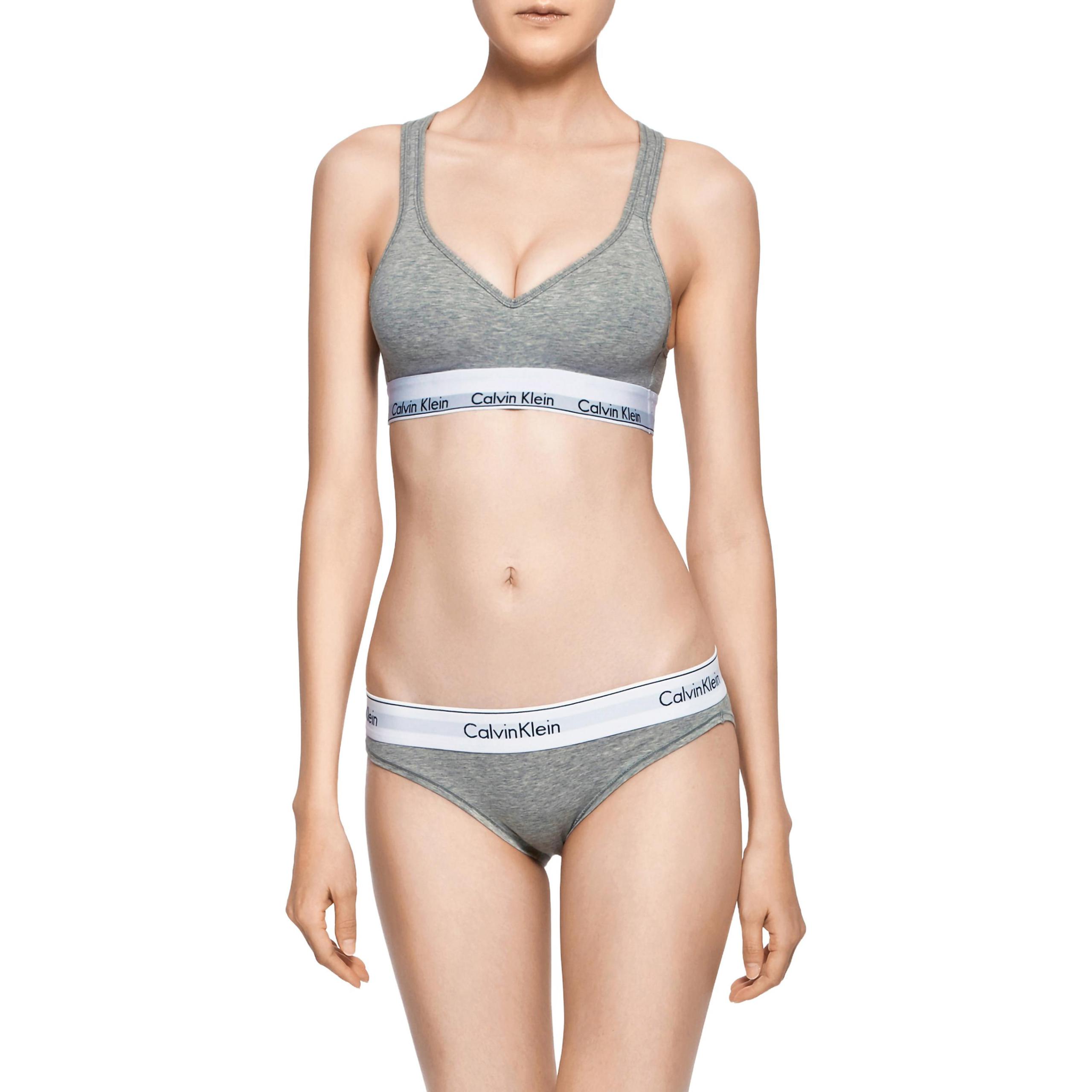 Бюстгальтер Calvin Klein Modern Cotton Light Lined, серый — фото 4