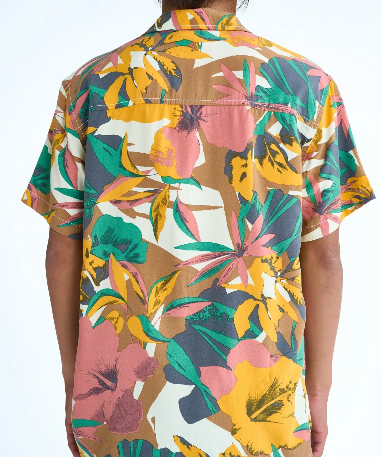 Детская рубашка с коротким рукавом из вискозы Safe Paradise Quiksilver, Yellow — фото 4