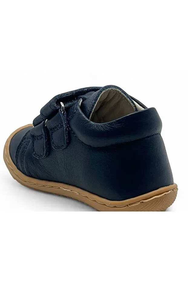 Детские кожаные туфли для девочек с ортопедической стелькой Perlina, Navy Blue — фото 3