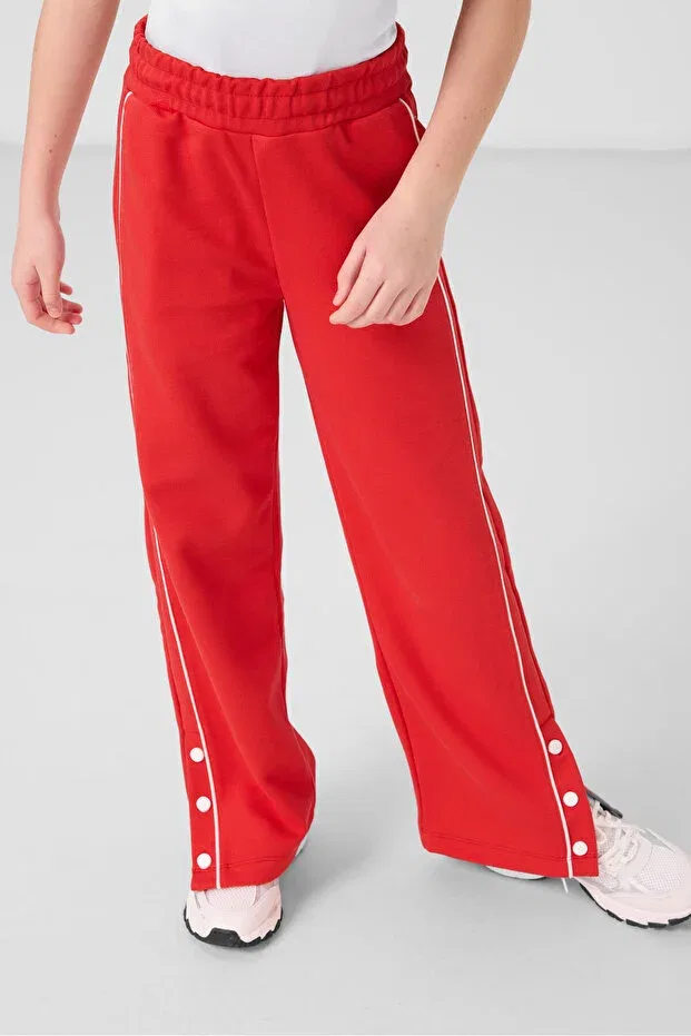 Детский спортивный костюм для девочек с принтом Ecru-Fiesta o neck printed wide leg snap detailed girl's palazzo tracksuit Tommy Life, Ecru - Fiesta — фото 4