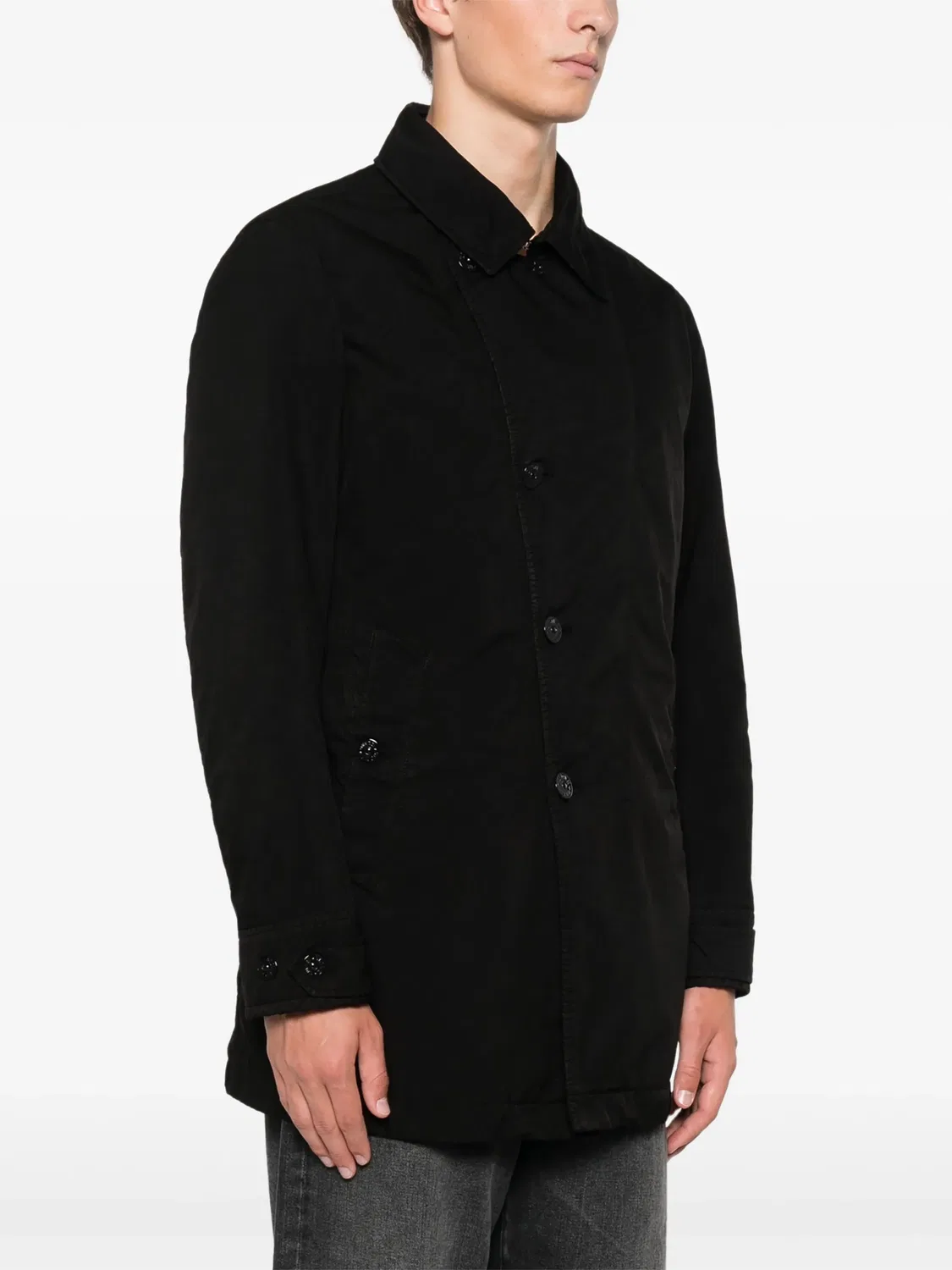 Stone Island Стеганая куртка David-TC черная — фото 4
