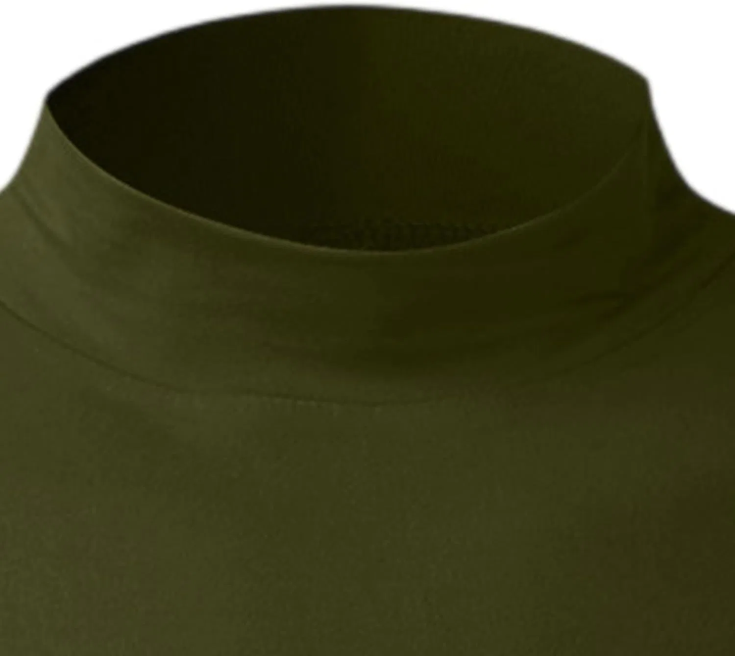 Мужская водолазка длинный рукав компрессионная, Army Green — фото 4