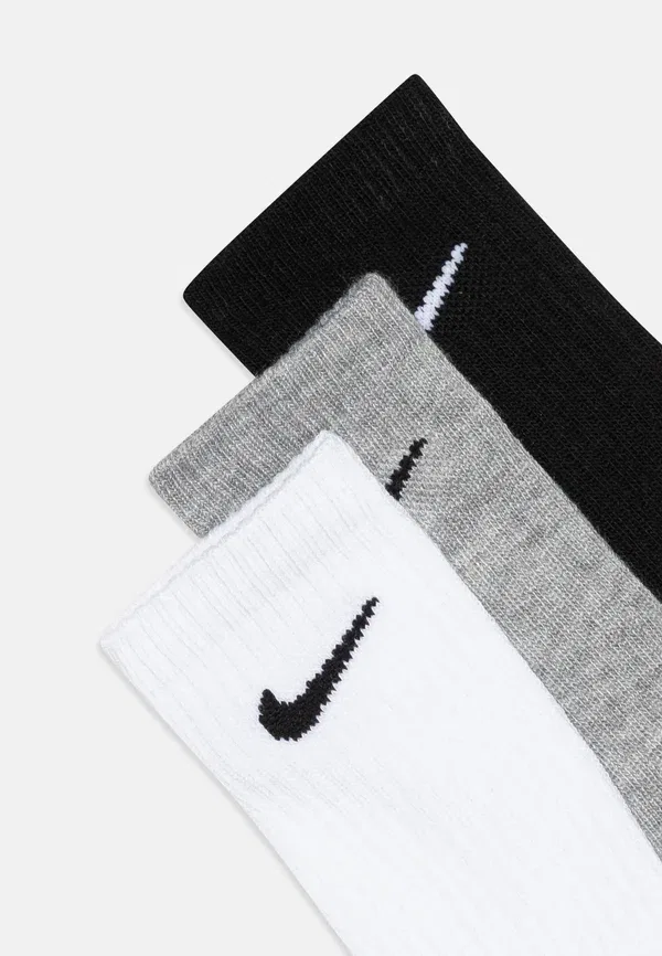 Носки дышащие Basic crew unisex 3 pack Nike Sportswear белый, темно-серый меланж — фото 2