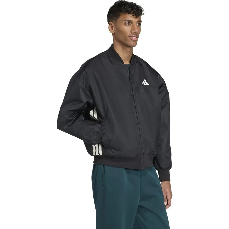 Мужской спортивный свитшот с капюшоном M Stadium Bmb adidas, Черный — фото 3