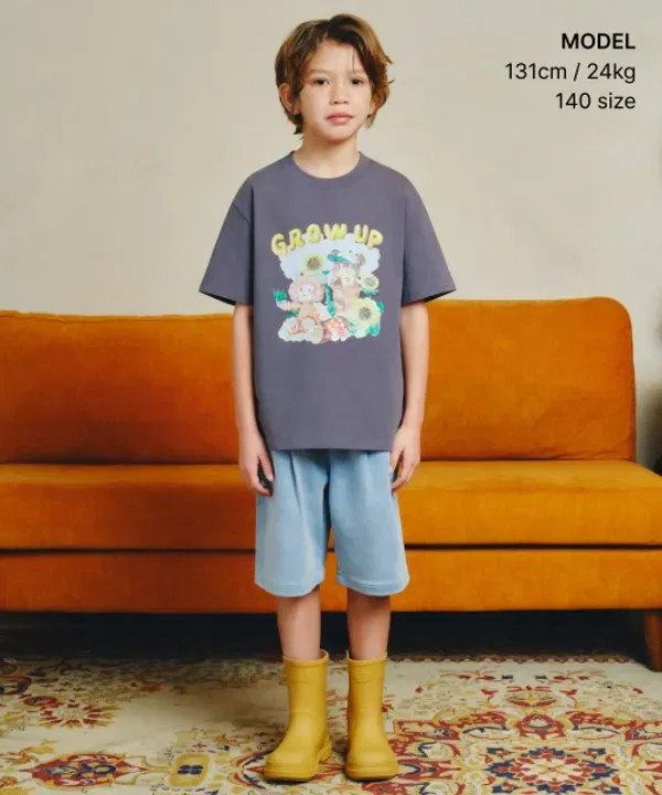 Футболка Grow Up, Musinsa Standard Kids, серая — фото 2