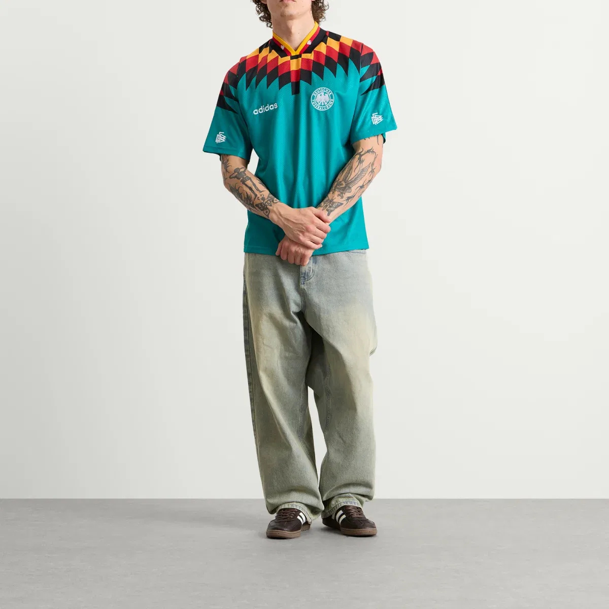 Футболка с длинным рукавом Germany 1994 Away Jersey Top Adidas, Power Green — фото 4