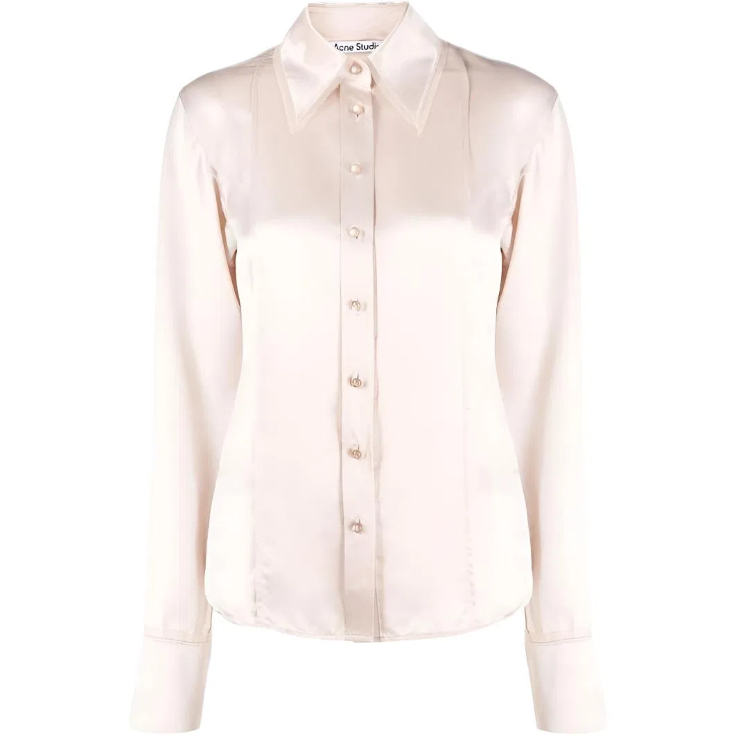 Женская рубашка с воротником Acne Studios, Beige