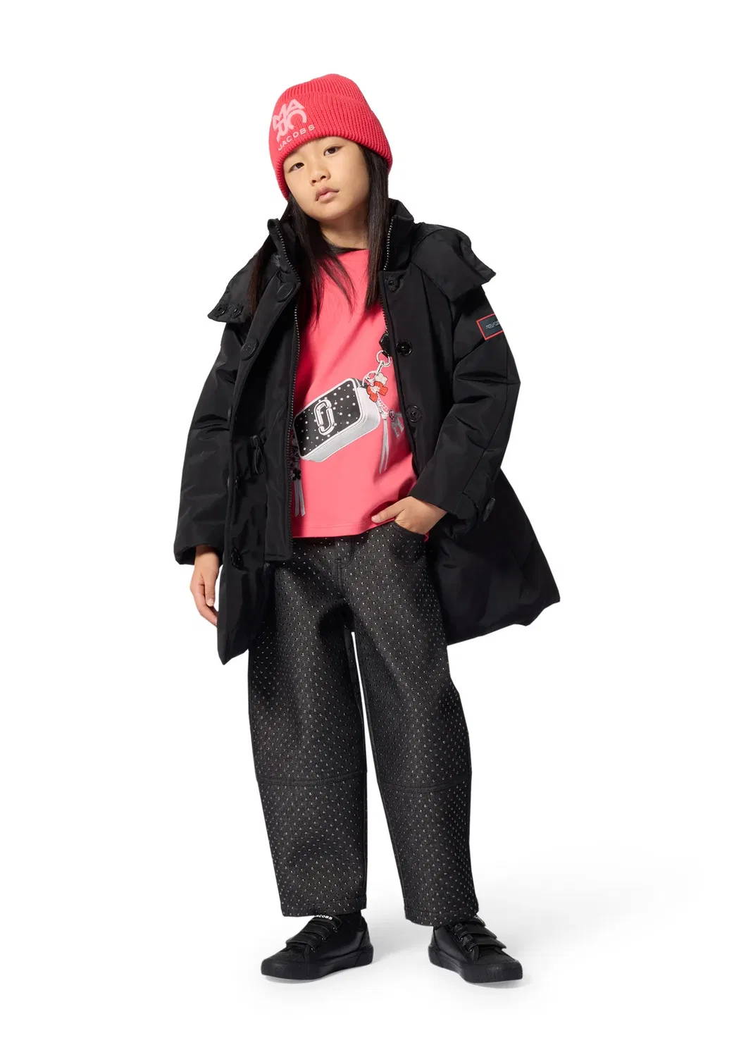 Парка с капюшоном - зимнее пальто Marc Jacobs Kids, Black