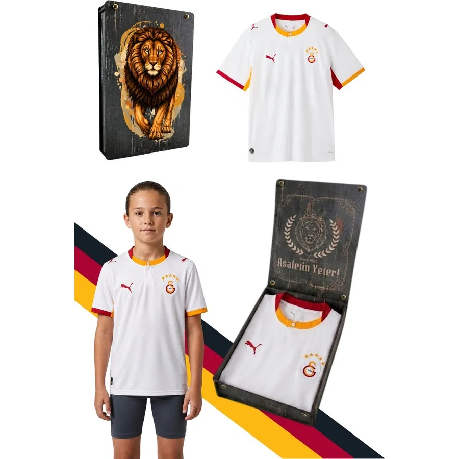 Детская футболка Galatasaray 2026/2027 Alternative White с UV-подарочной коробкой, Galatasaray, Белый
