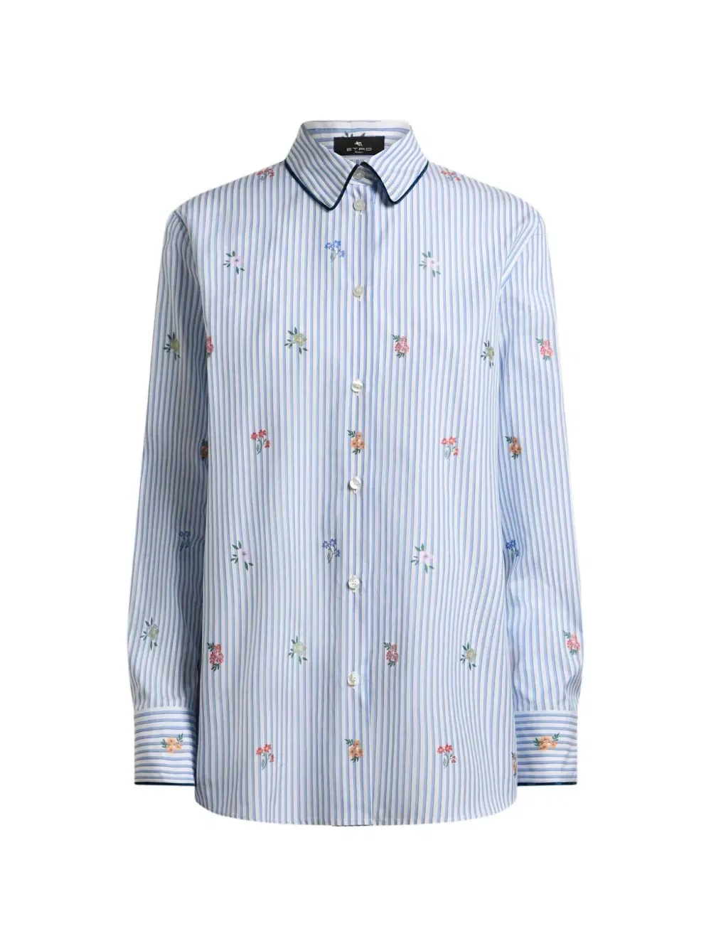 Жаккардовая рубашка в полоску Etro, синий