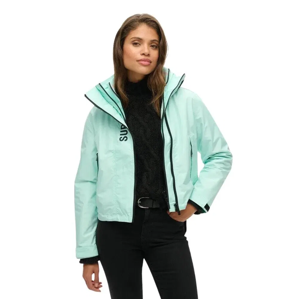 Женская ветрозащитная куртка с капюшоном Superdry SD, Синий — фото 3
