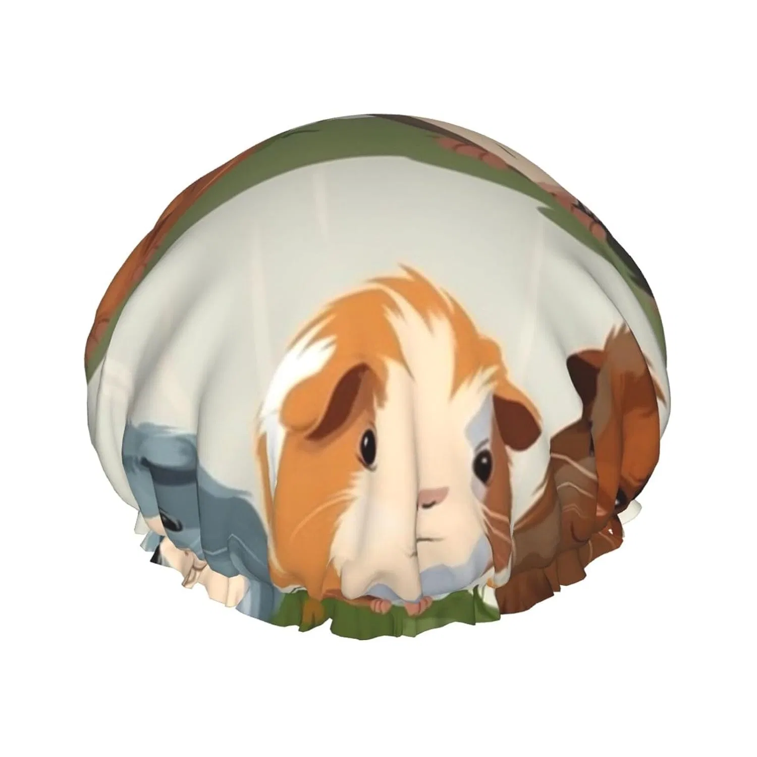 Шапочка для душа с принтом Guinea Pig, WSOIHFEC, двойной слой, 27,6 см