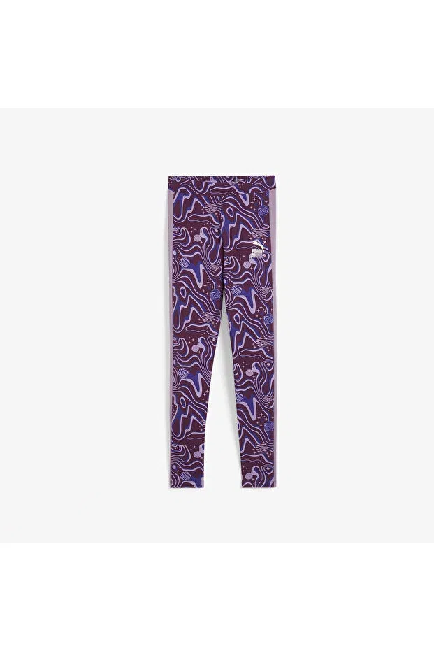 Детские леггинсы для девочек облегающие Lava land Puma, Midnight Plum — фото 4