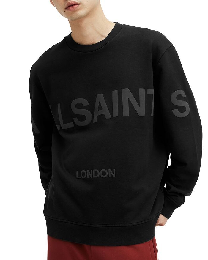 

ALLSAINTS толстовка оверсайз с графическим логотипом, черный