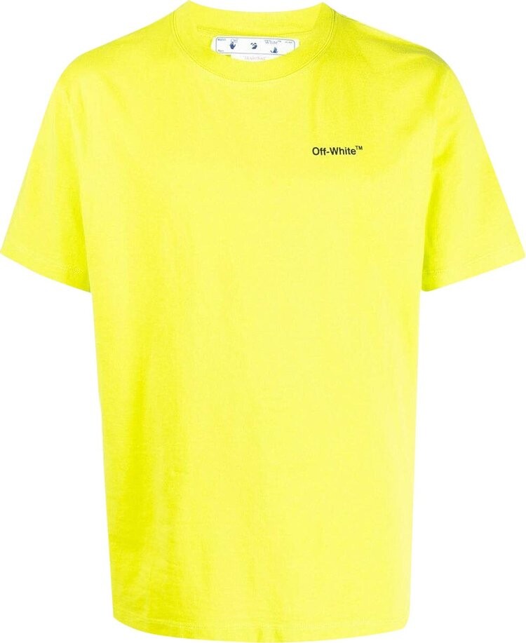 

Футболка Off-White Caravaggio Arrow Slim Short-Sleeve Tee 'Lime Black', зеленый