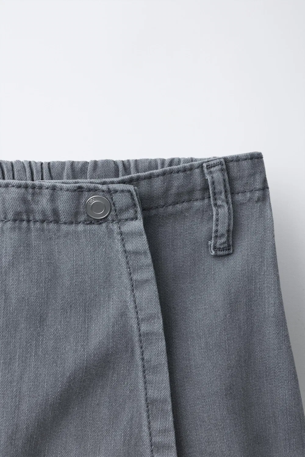 Джинсовая юбка-бермуда ZARA, Grey — фото 3