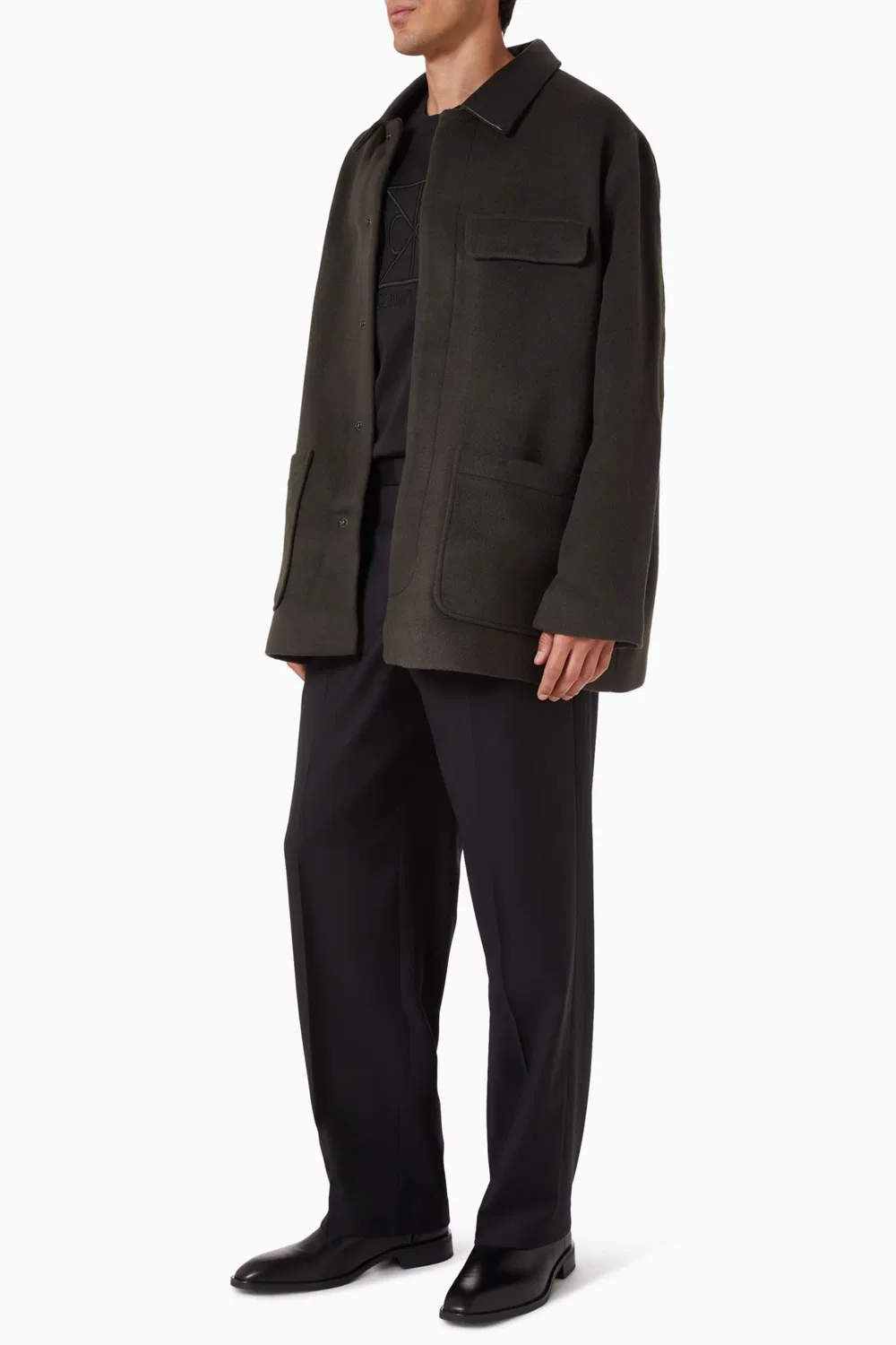 Пальто на молнии Melton Car Coat Calvin Klein — фото 2