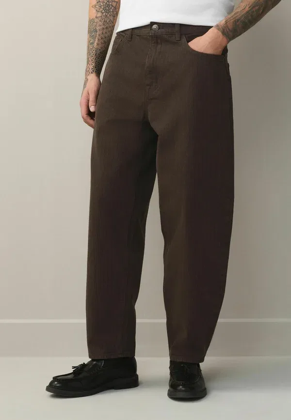 Джинсы деним Relaxed fit jeans Next, коричневые