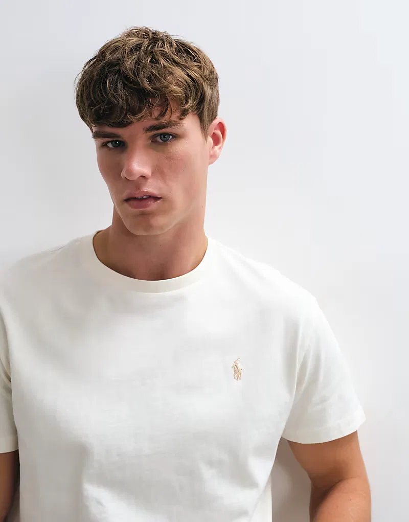 Классическая футболка Polo Ralph Lauren с логотипом Icon, кремовый