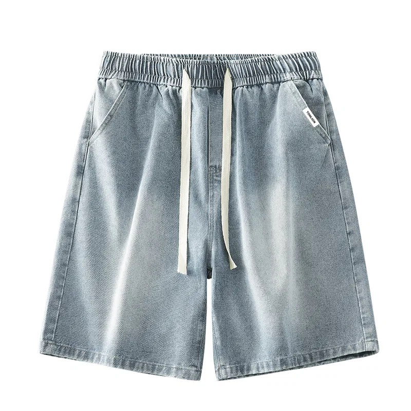 Детские джинсовые шорты с завязкой Tonlion, Light Blue