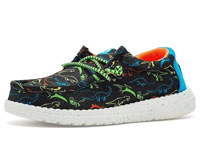 Кроссовки детские Wally Print Hey Dude Kids, Black/Neon Multi