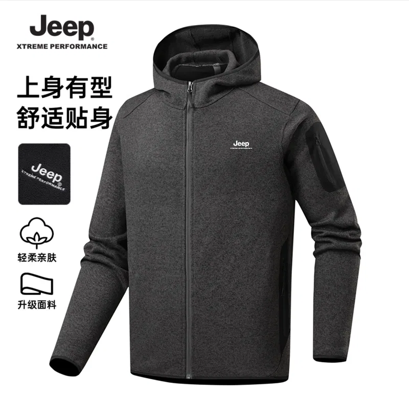 Детский вельветовый жакет с капюшоном Jeep, Черный Серый — фото 4