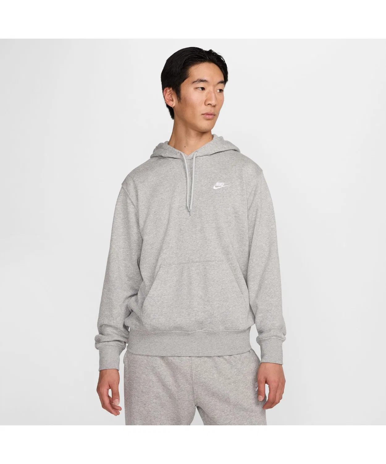 Мужской худи с длинным рукавом с брендовым логотипом, Nike, Grey