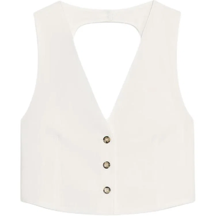 Женский топ без рукавов Raw White, ZARA, Raw White