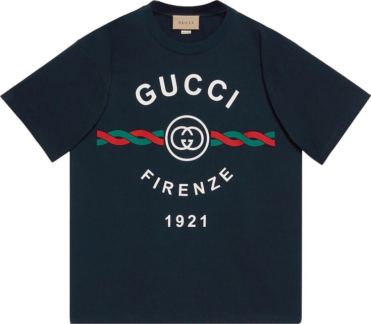 

Футболка Gucci Firenze 1921 T-Shirt Dark Blue, синий