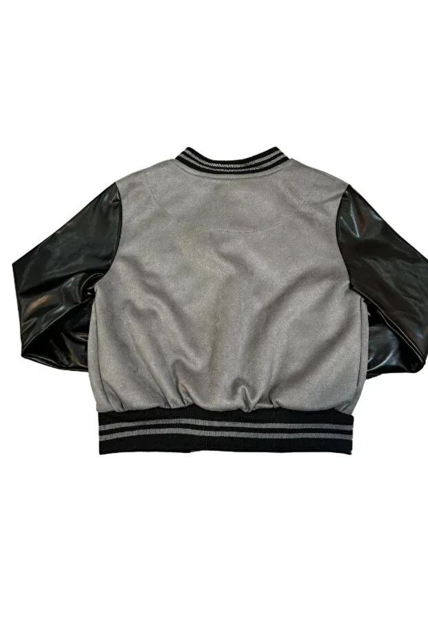 Детская замшевая куртка с вышивкой и кожаными рукавами Rhythm Clothing — фото 3