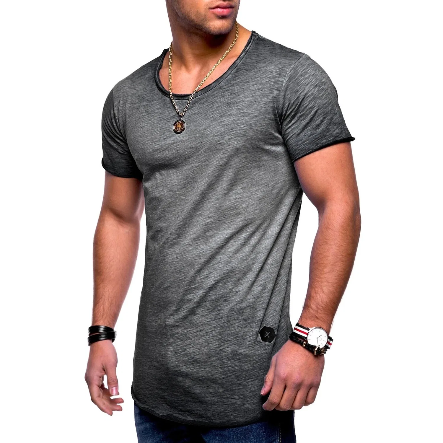 Детская футболка с круглым вырезом Oversize behype, Dark Gray