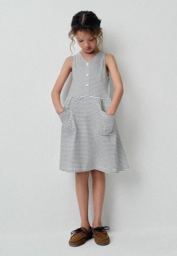 Комплект из 3 платьев Jersey dress The Set, Navy Stripe, темно-синий