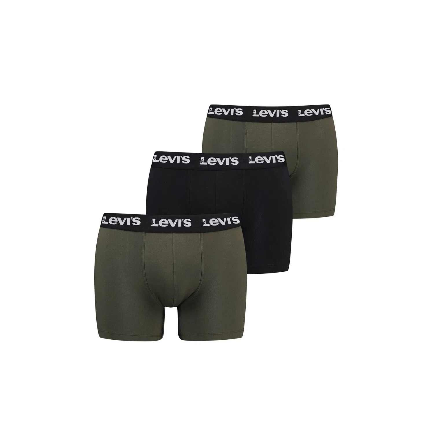 Мужские боксеры 3 шт. Levi's, Black/Green