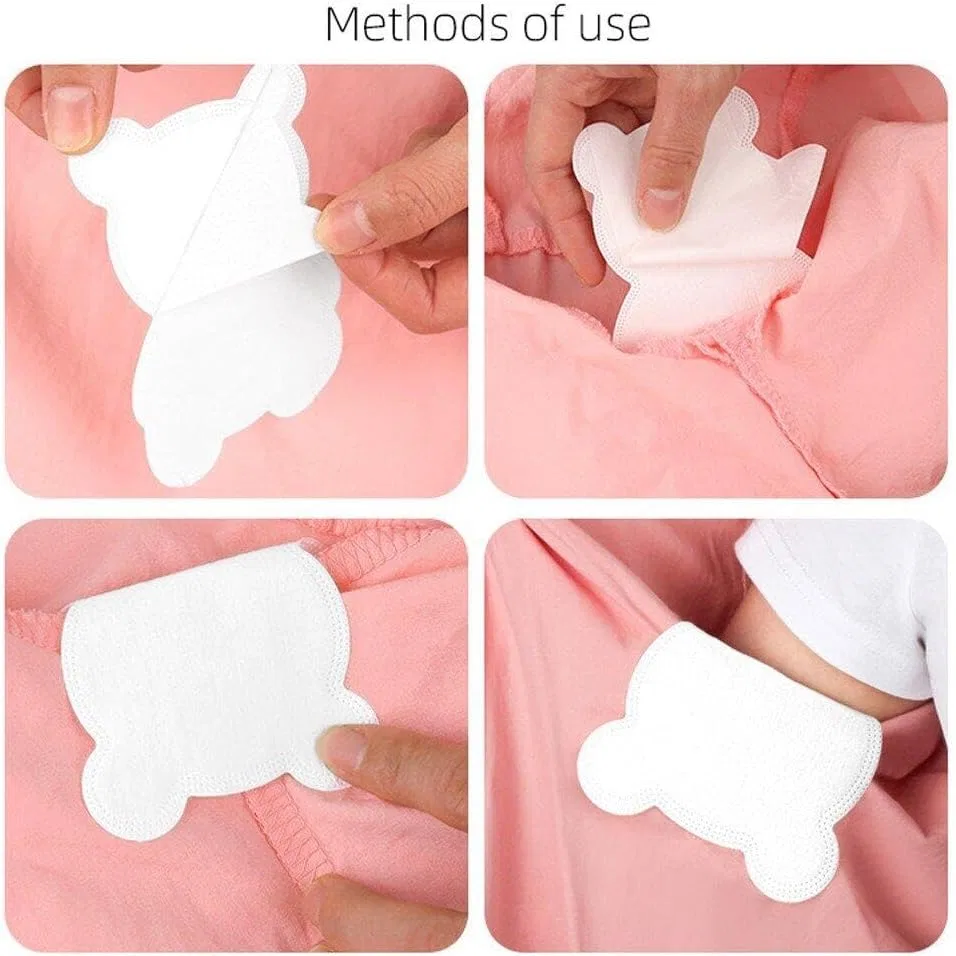 Подмышечные прокладки от пота, набор 10 шт, 7.6x10.9 см, Non-woven, White Generic — фото 4