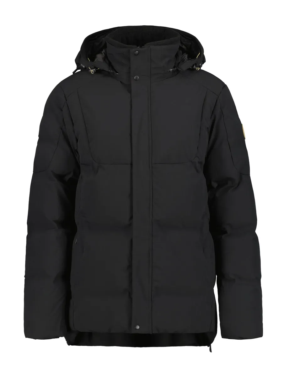 

Стеганая куртка Icepeak "H QUILT JACKET BIXBY", с капюшоном, с контрастной фирменной нашивкой на плече, черный